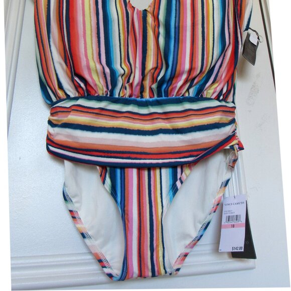 $142 Vince Camuto Women's One Piece Swimsuit Multi Size 10 - Picture 7 of 7